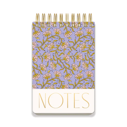 DESIGNWORKS INK LARGE CHUNKY NOTEPAD PURPLE VINTAGE FLORAL