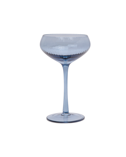 HERE'S HOW LOU COUPE GLASS SET 2 BLUE