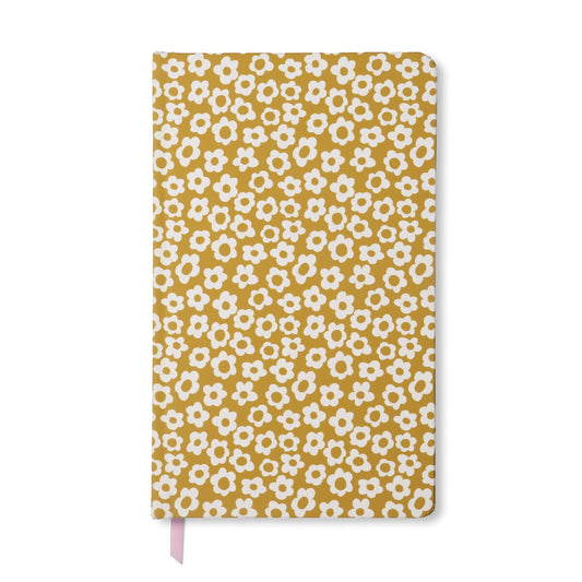 DESIGNWORKS INK SOFT TOUCH JOURNAL - OCHRE GROOVY FLORAL