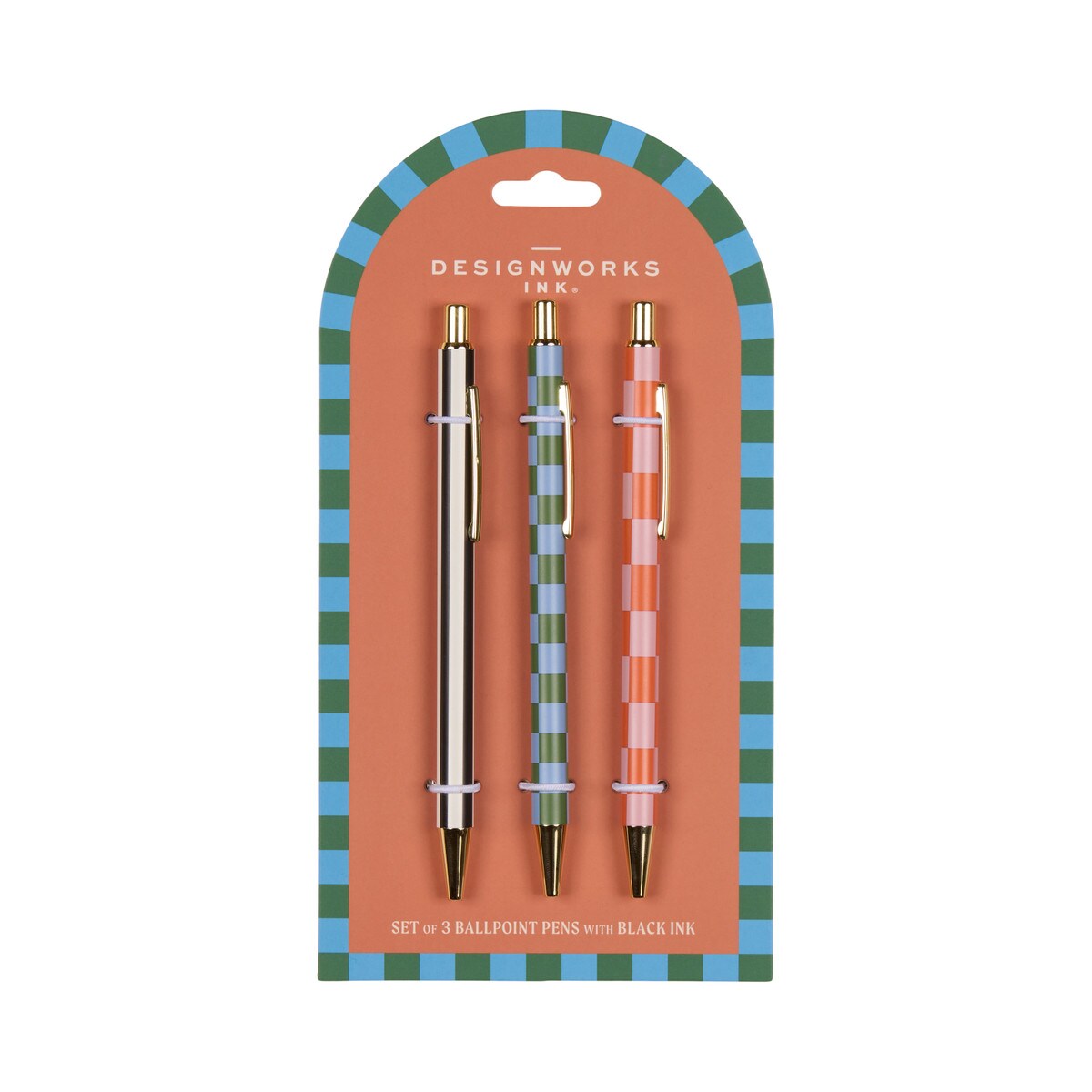 DESIGNWORKS INK ADOPO PENS SET 3 - FLOWER,STRIPE,LEMON