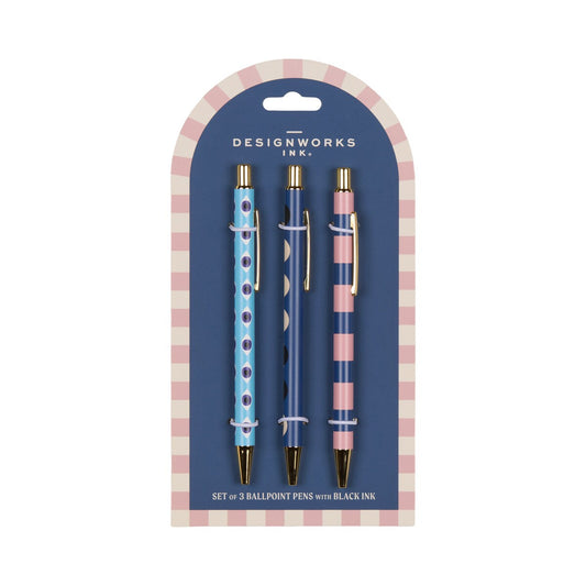DESIGNWORKS INK ADOPO PENS SET 3 - EYE,MOON,STRIPE
