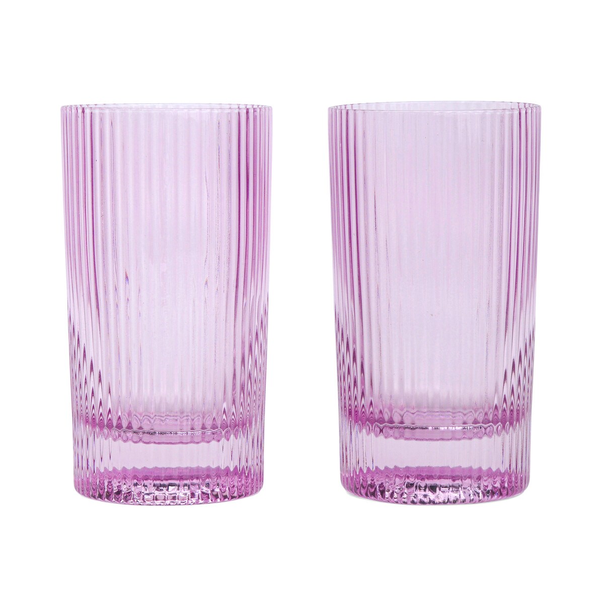 HERE'S HOW THE STELLA HIGHBALL GLASS SET 2 LILAC