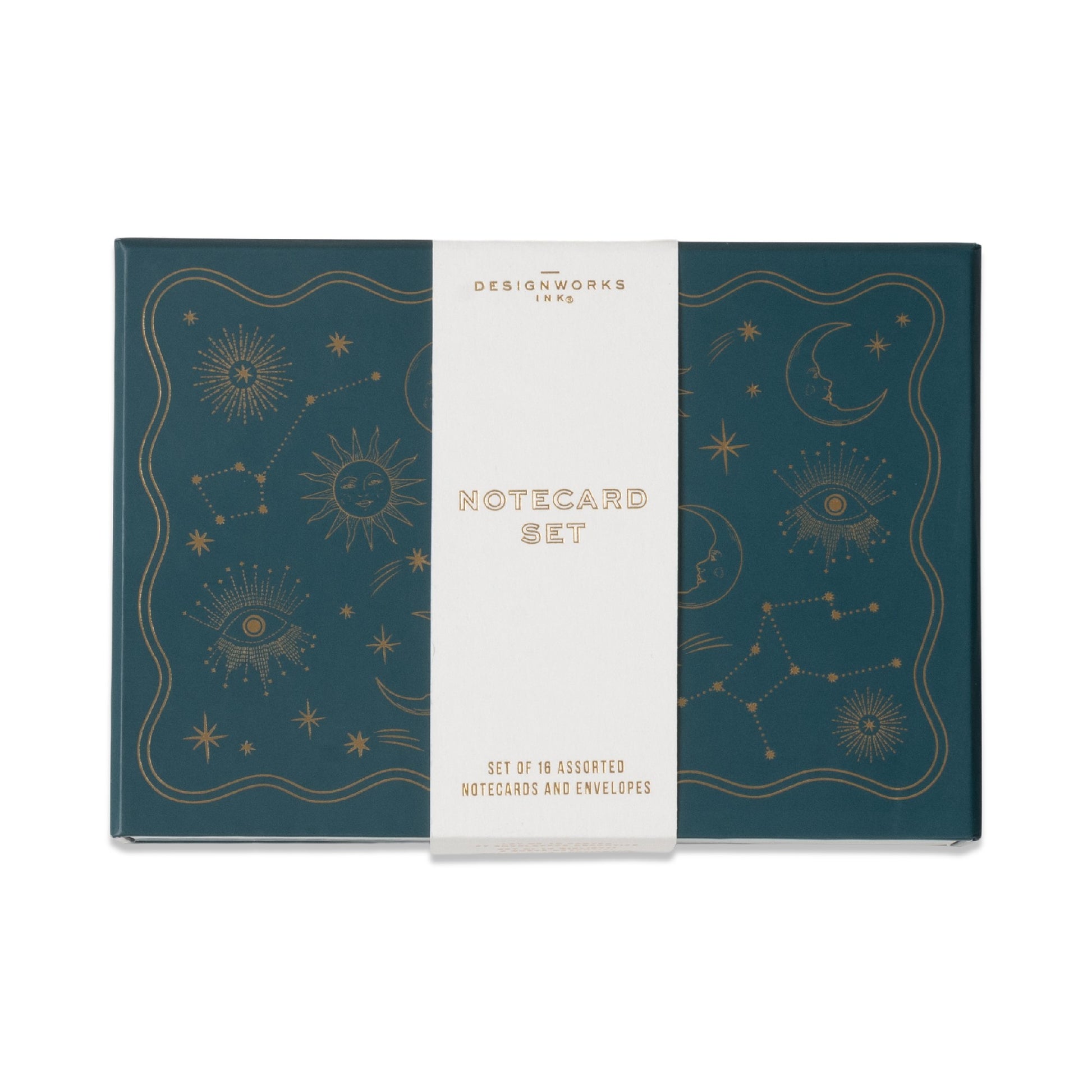 DESIGNWORKS INK NOTECARD SET 16 - CELESTIAL