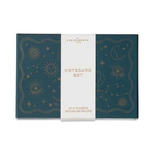 DESIGNWORKS INK NOTECARD SET 16 - CELESTIAL