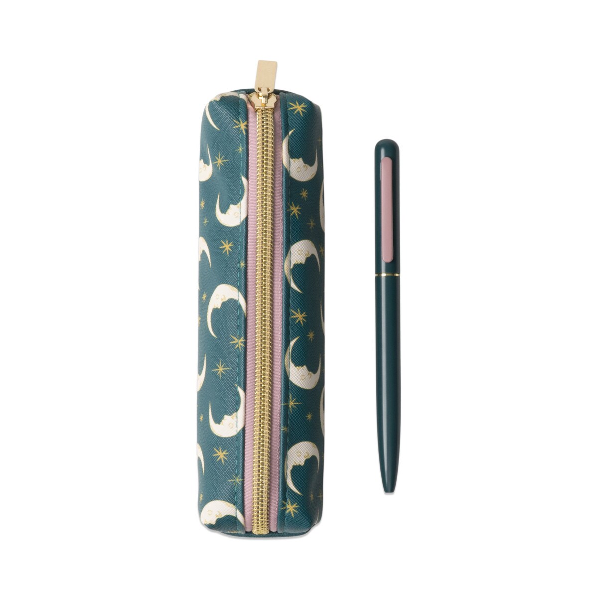DESIGNWORKS INK PEN & POUCH SET - TEAL MOON