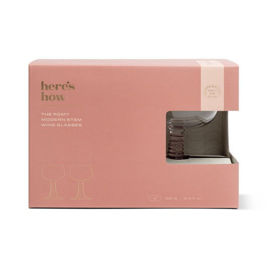 HERE'S HOW THE ROMY WINE GLASSES SET 2 BLUSH