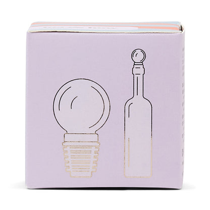 HERE'S HOW THE MOONY GLASS BOTTLE STOPPER - LILAC