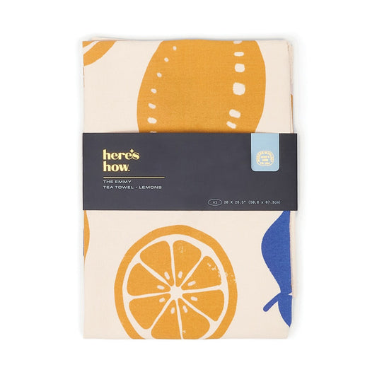 HERE'S HOW THE EMMY TEA TOWEL - LEMONS