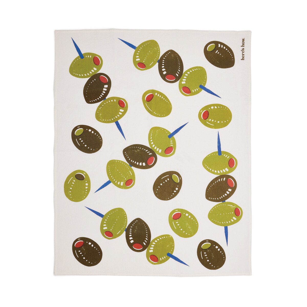 HERE'S HOW THE EMMY TEA TOWEL - OLIVES