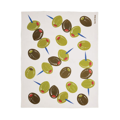 HERE'S HOW THE EMMY TEA TOWEL - OLIVES