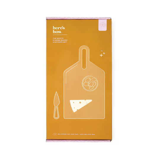 HERE'S HOW THE GARTH CHEESE BOARD & KNIFE SET