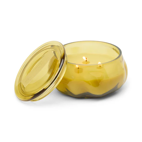 PADDYWAX GLASS CANDLE BASALT YELLOW 10OZ - TOBACCO PATCHOULI
