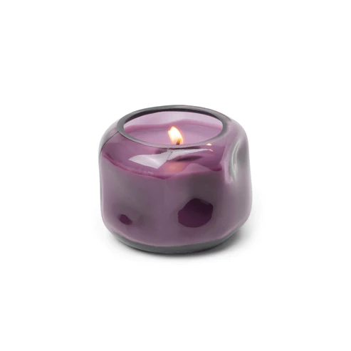 PADDYWAX GLASS CANDLE BASALT VIOLET 5OZ - VIOLET & VANILLA