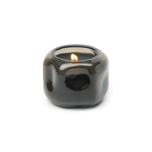 PADDYWAX GLASS CANDLE BASALT BLACK 5OZ - PALO SANTO SUEDE