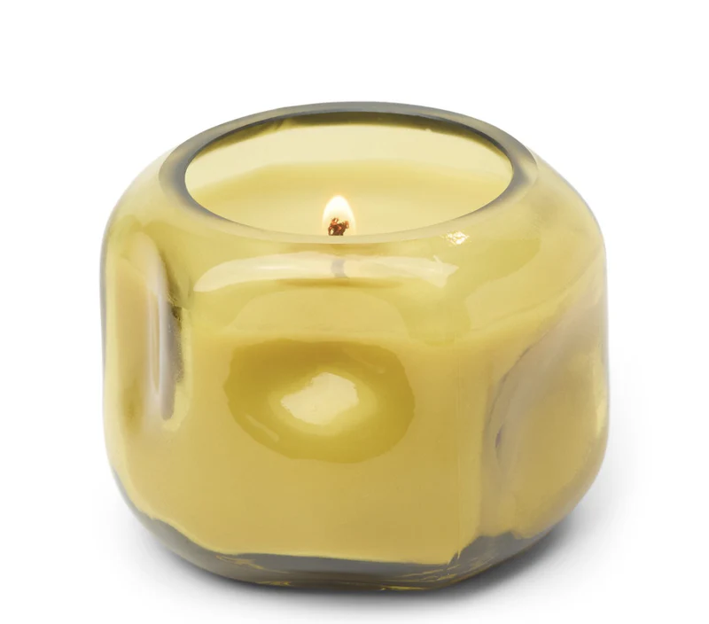 PADDYWAX GLASS CANDLE BASALT YELLOW 5OZ - TOBACCO PATCHOULI