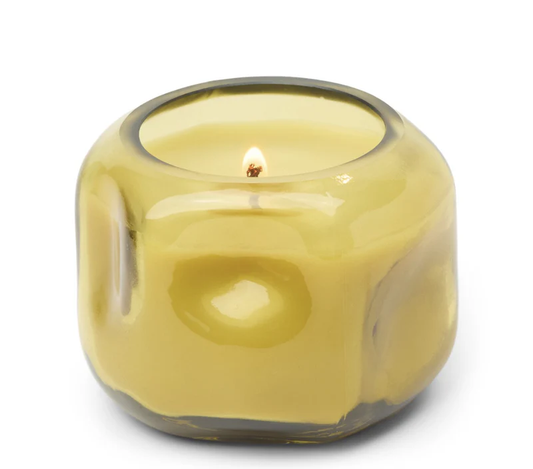 PADDYWAX GLASS CANDLE BASALT YELLOW 5OZ - TOBACCO PATCHOULI