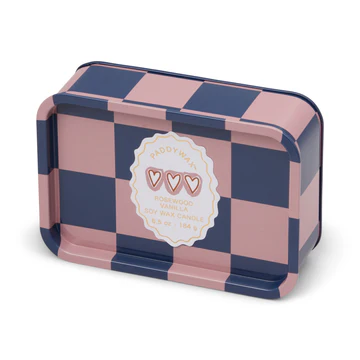 PADDYWAX ADOPO TIN CANDLE - HEARTS ROSEWOOD VANILLA