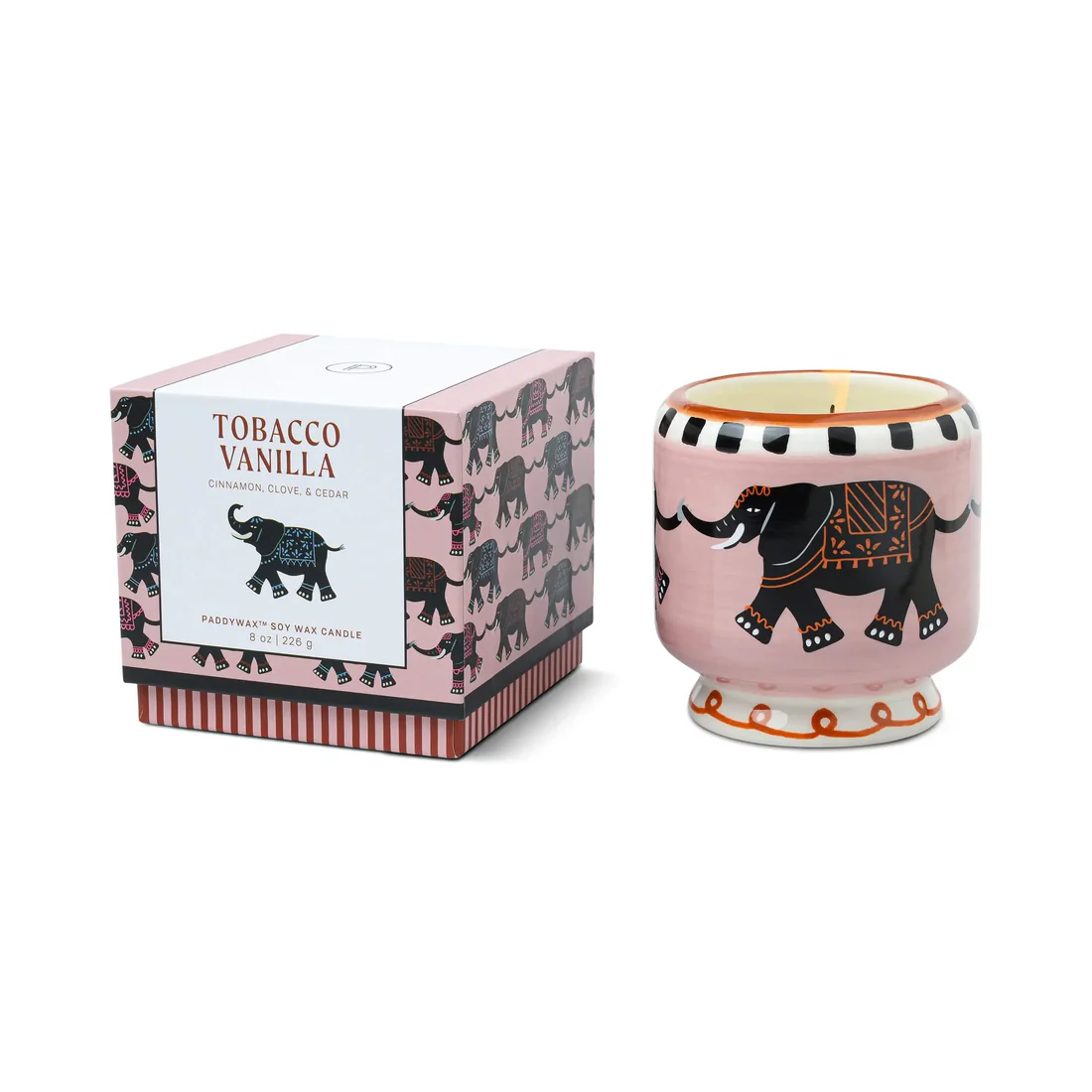 PADDYWAX ADOPO CERAMIC CANDLE - ELEPHANT TABAC & VANILLA