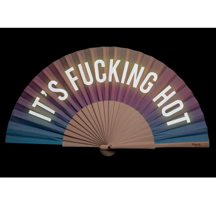 HAND FAN 'FUCKING HOT' GLOW IN THE DARK