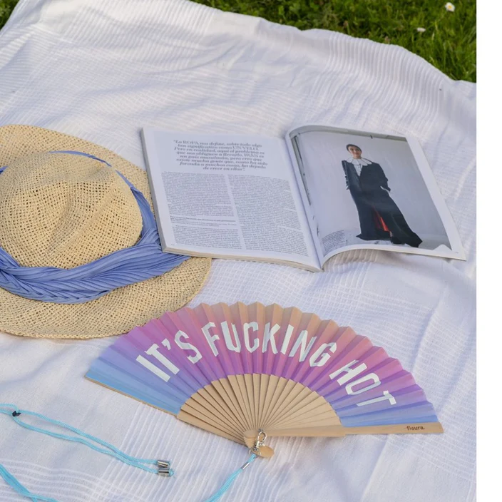 HAND FAN 'FUCKING HOT' GLOW IN THE DARK
