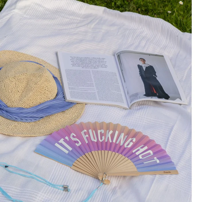HAND FAN 'FUCKING HOT' GLOW IN THE DARK