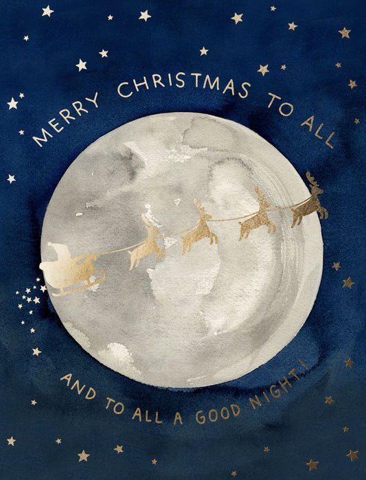 E FRANCES CARD SANTA MOON