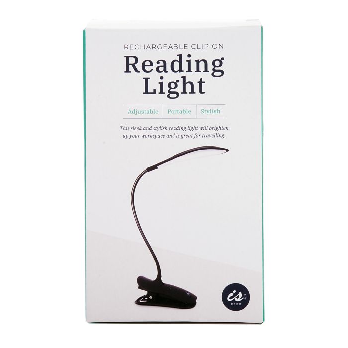 RECHARGEABLE CLIP ON READING LIGHT LED
