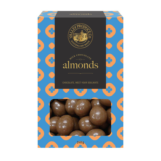VALLEY PRODUCE MILK CHOCOLATE ALMONDS 