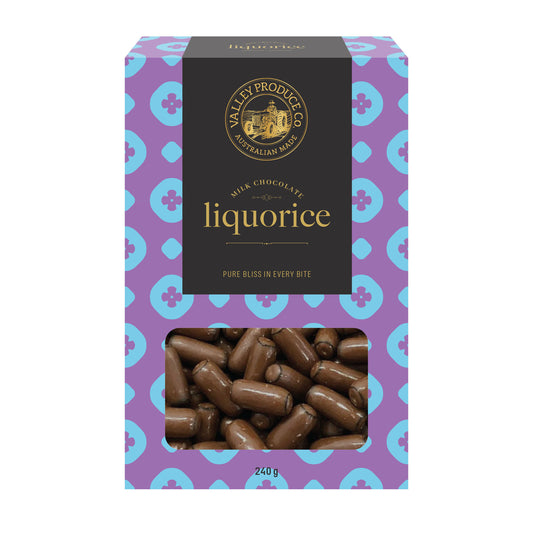 VALLEY PRODUCE MILK CHOCOLATE LIQUORICE 