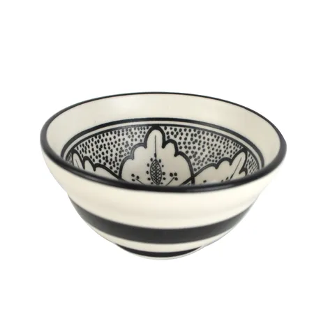 ALEAH CERAMIC BOWL BLACK/WHITE SMALL