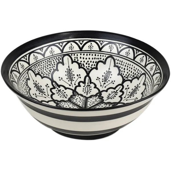 ALEAH CERAMIC BOWL 21X21X8CM BLK/WHITE