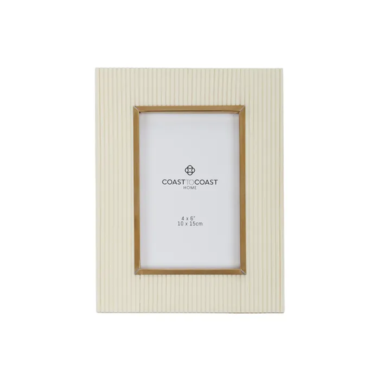 SYLVIA RESIN FRAME 4X6 IVORY