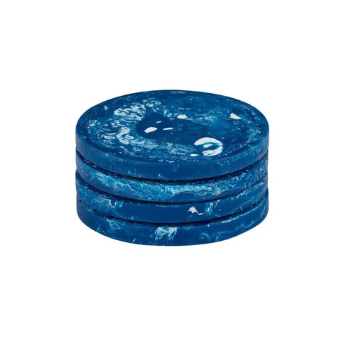 KIP SET 4 RESIN COASTERS COBALT