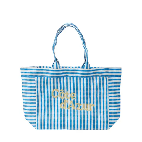 RECYCLED LARGE TOTE D'AZUR