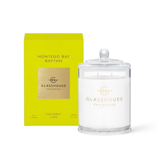 GLASSHOUSE CANDLE MONTEGO BAY RHYTHM 380G