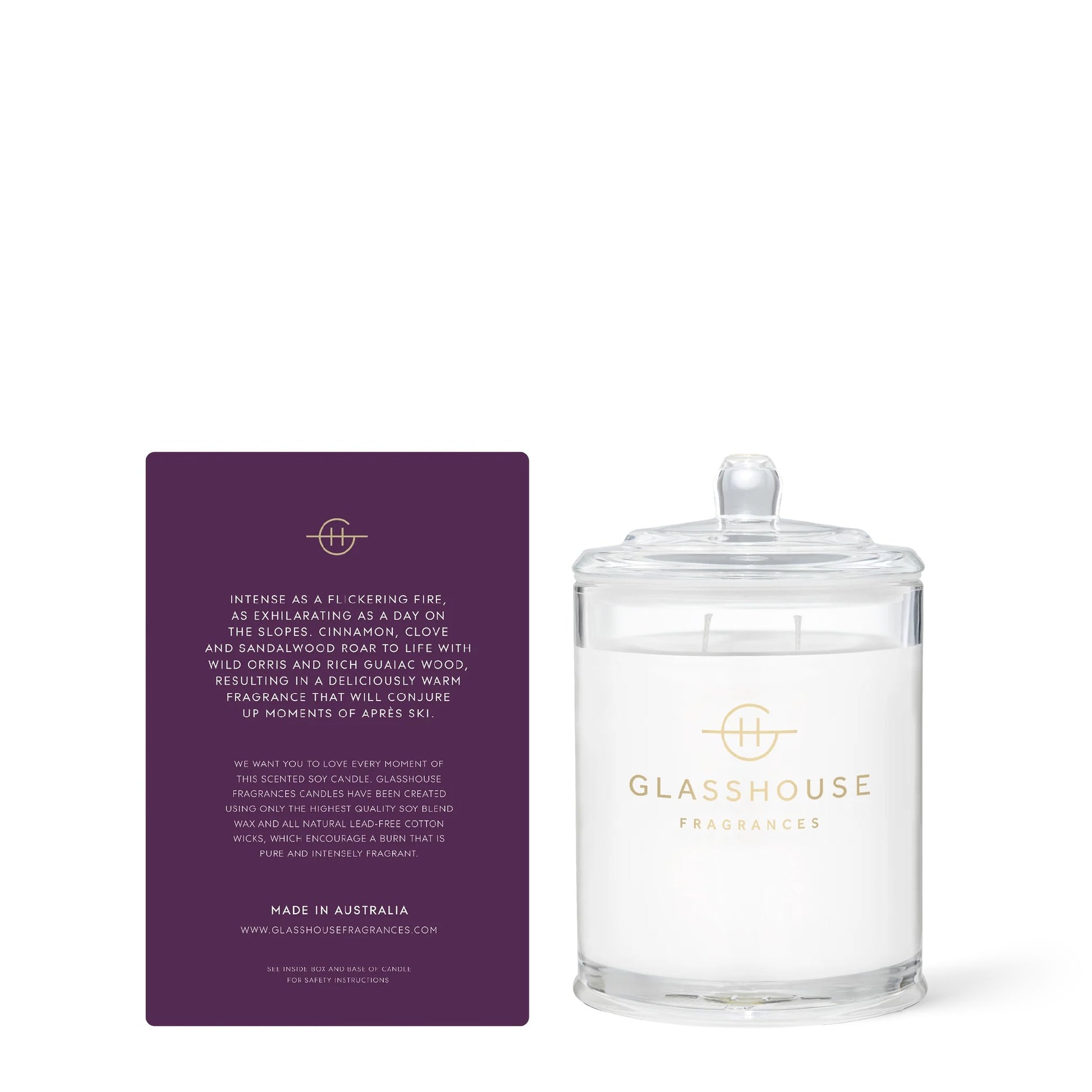 GLASSHOUSE CANDLE FIRESIDE IN QUEENSTOWN 380G