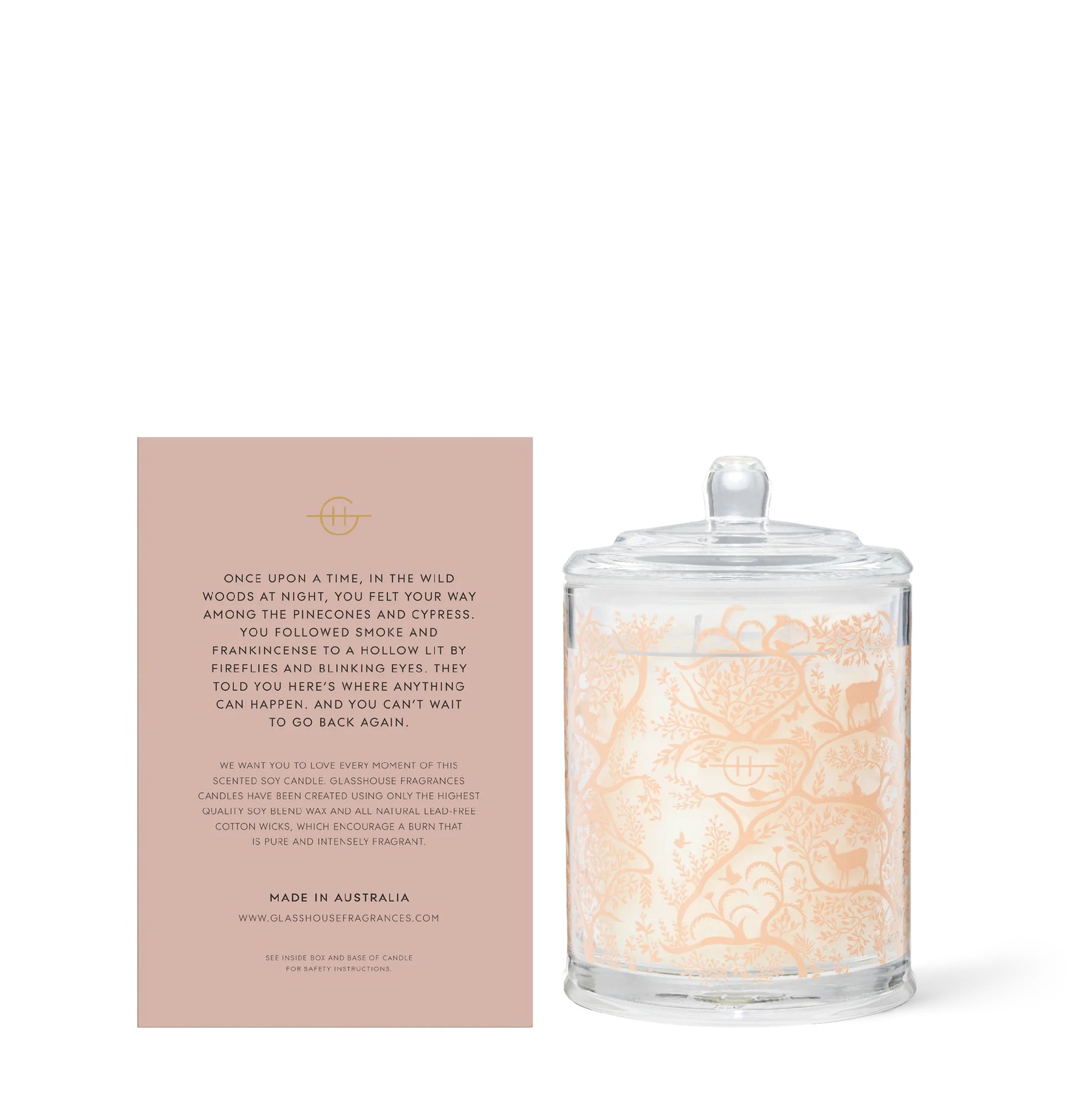 GLASSHOUSE CANDLE SACRED HOLLOW 380G