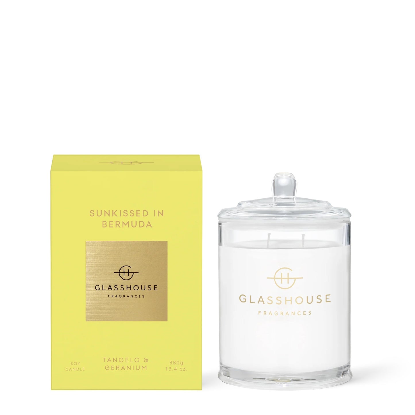 GLASSHOUSE CANDLE SUNKISSED IN BERMUDA 380G