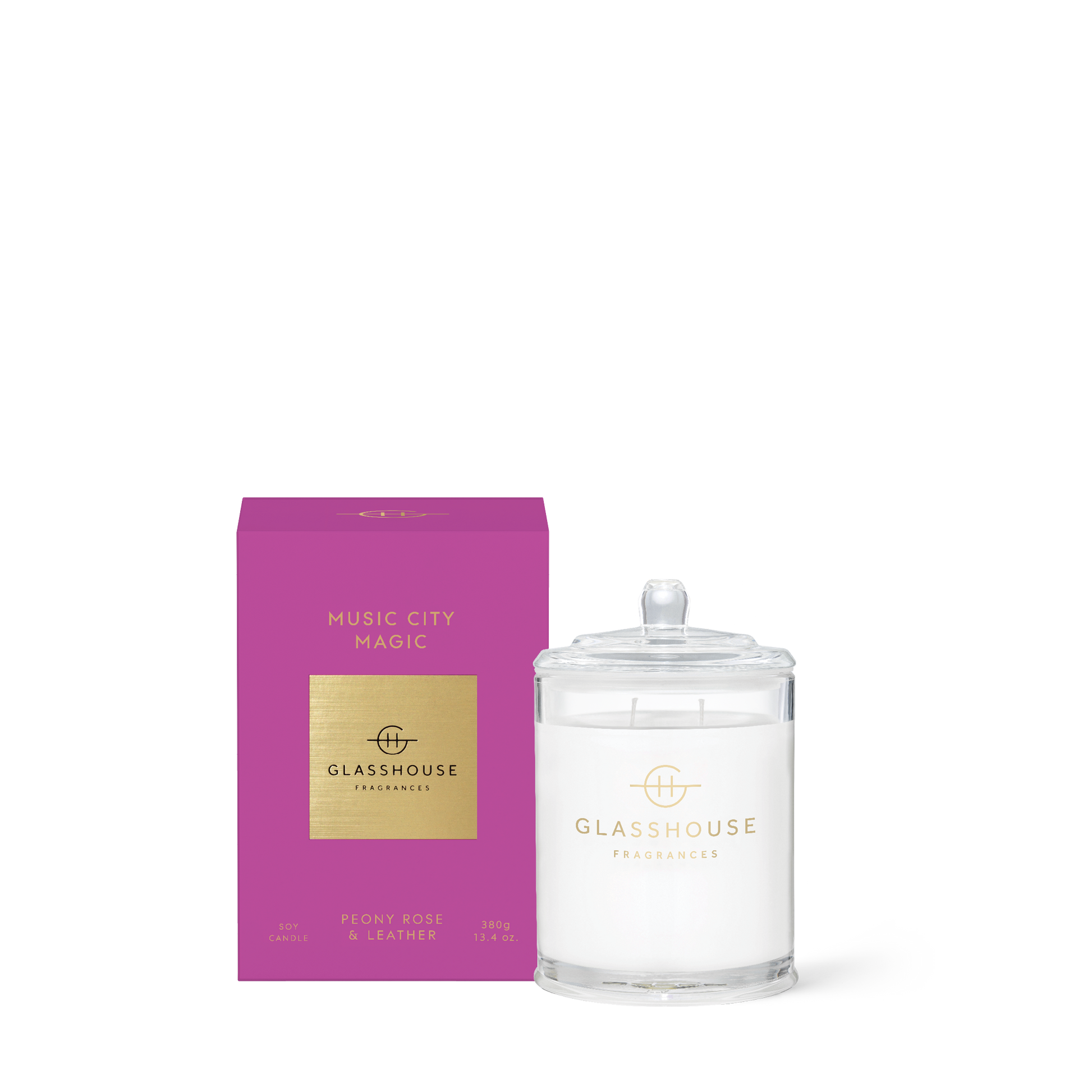 GLASSHOUSE CANDLE MUSIC CITY MAGIC 380G