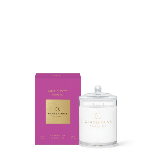 GLASSHOUSE CANDLE MUSIC CITY MAGIC 380G