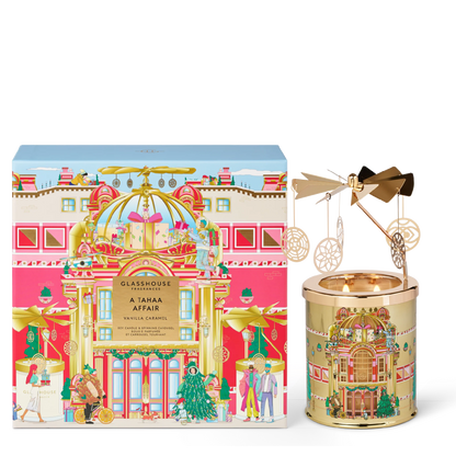 GLASSHOUSE CHRISTMAS SPINNING CAROUSEL GIFT SET