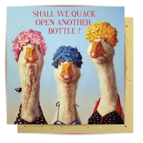LALA CARD QUACK OPEN A BOTTLE