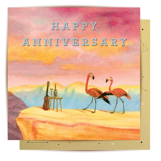 LALA CARD FLAMINGO ANNIVERSARY