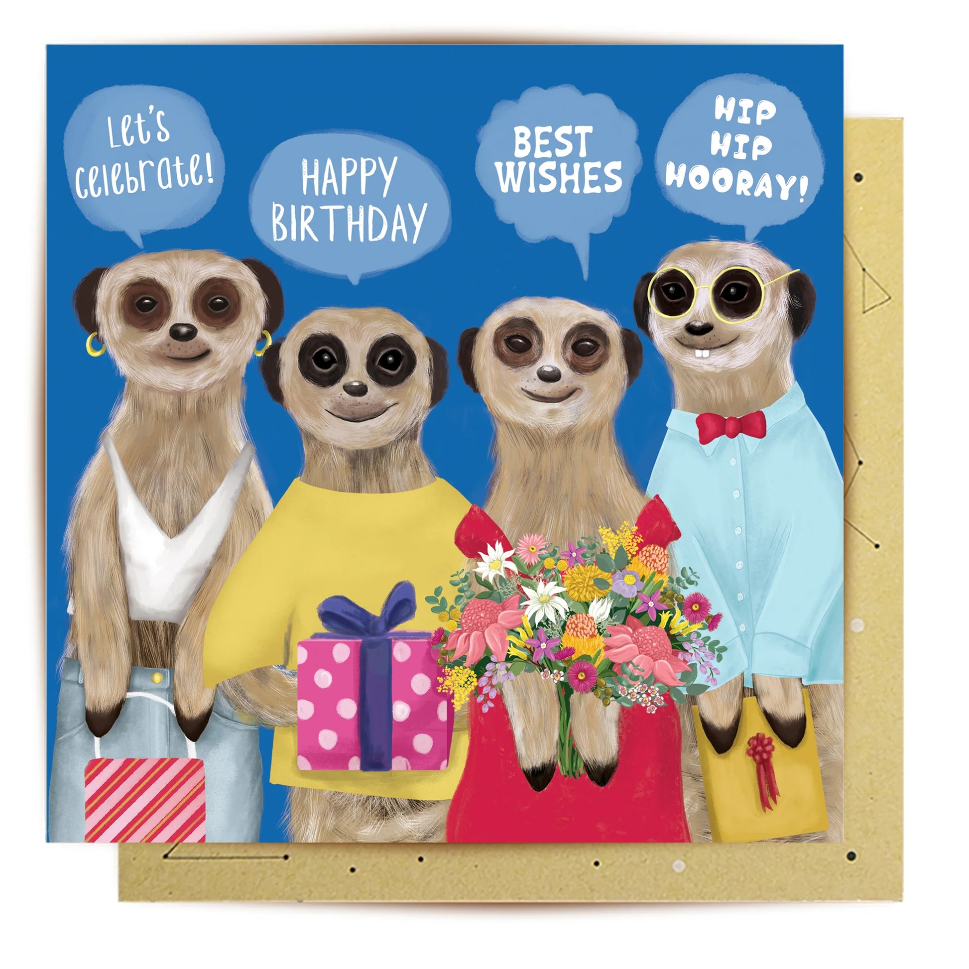 LALA CARD MEERKATS CELEBRATION