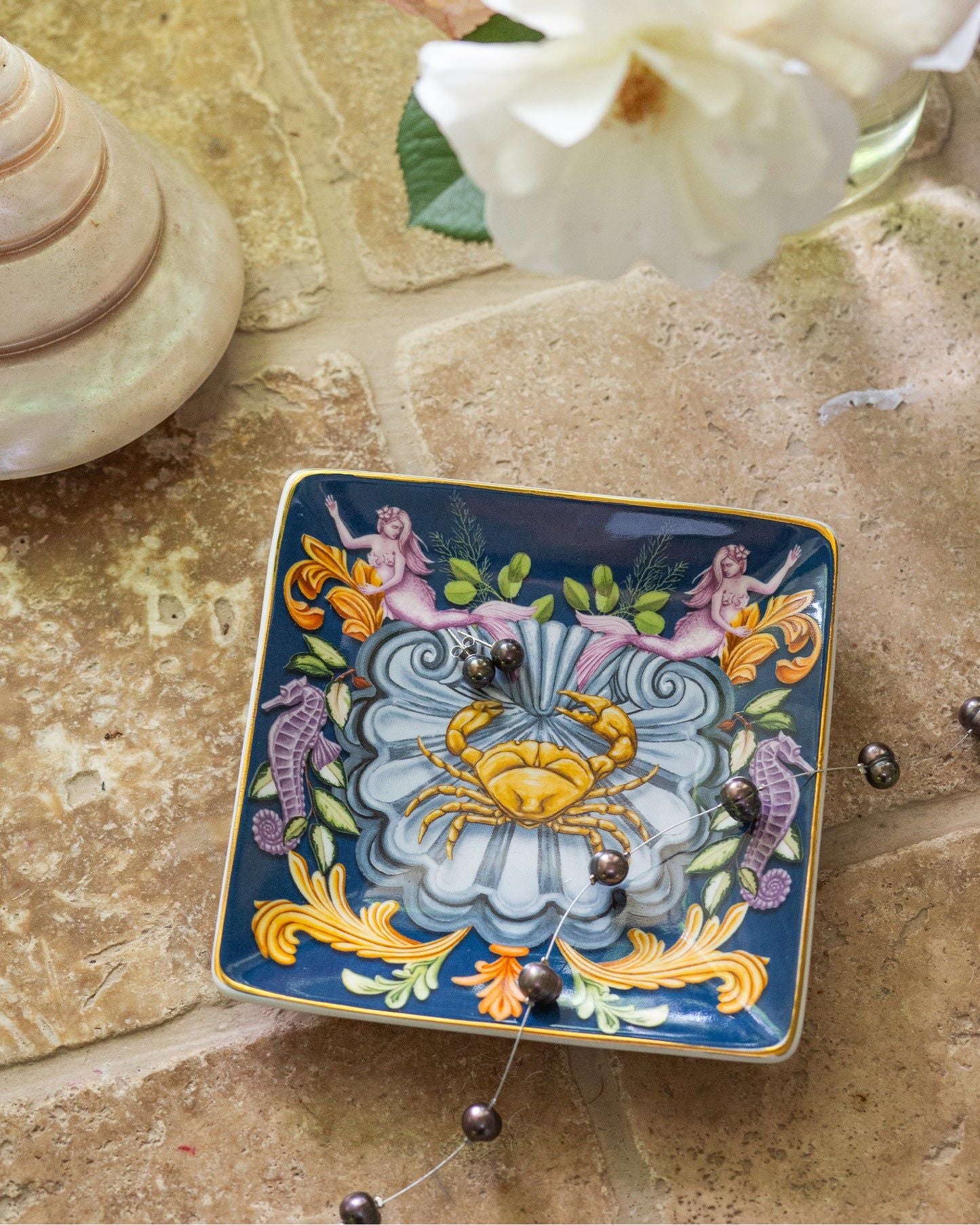 LALA SQUARE TRINKET TRAY MAJESTIC COAST