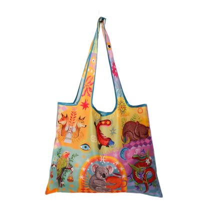 LALA FOLDABLE SHOPPER BAG AUSSIE ASTROLOGY