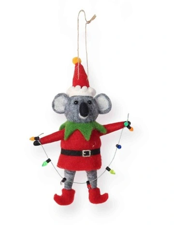 FELT ORNAMNENT ELF KOALA