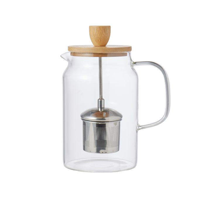 LEAF & BEAN NAPLES TEA POT BAMBOO LID & INFUSER 900ML