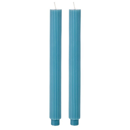 ROMA DINNER CANDLE 26CM 2PK BLUE/GREEN