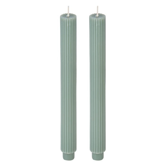 ROMA DINNER CANDLE 26CM 2PK GREEN